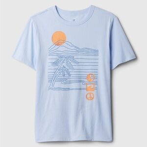 Gap kids graphic tee. Light blue. XS (4-5). NWT